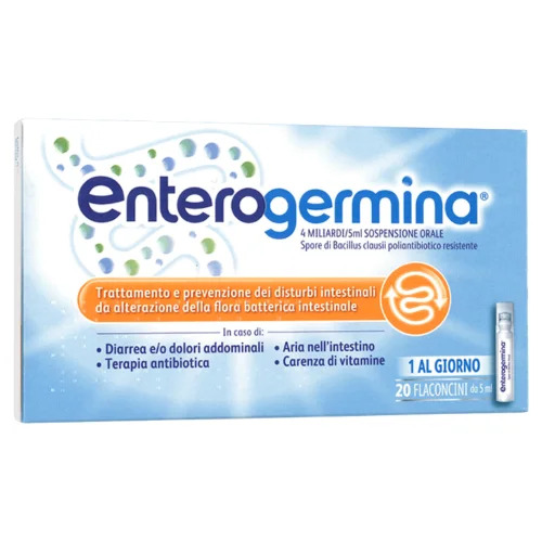 Enterogermina 4 Miliardi/5ml per l'equilibrio intestinale - 20 Flaconcini